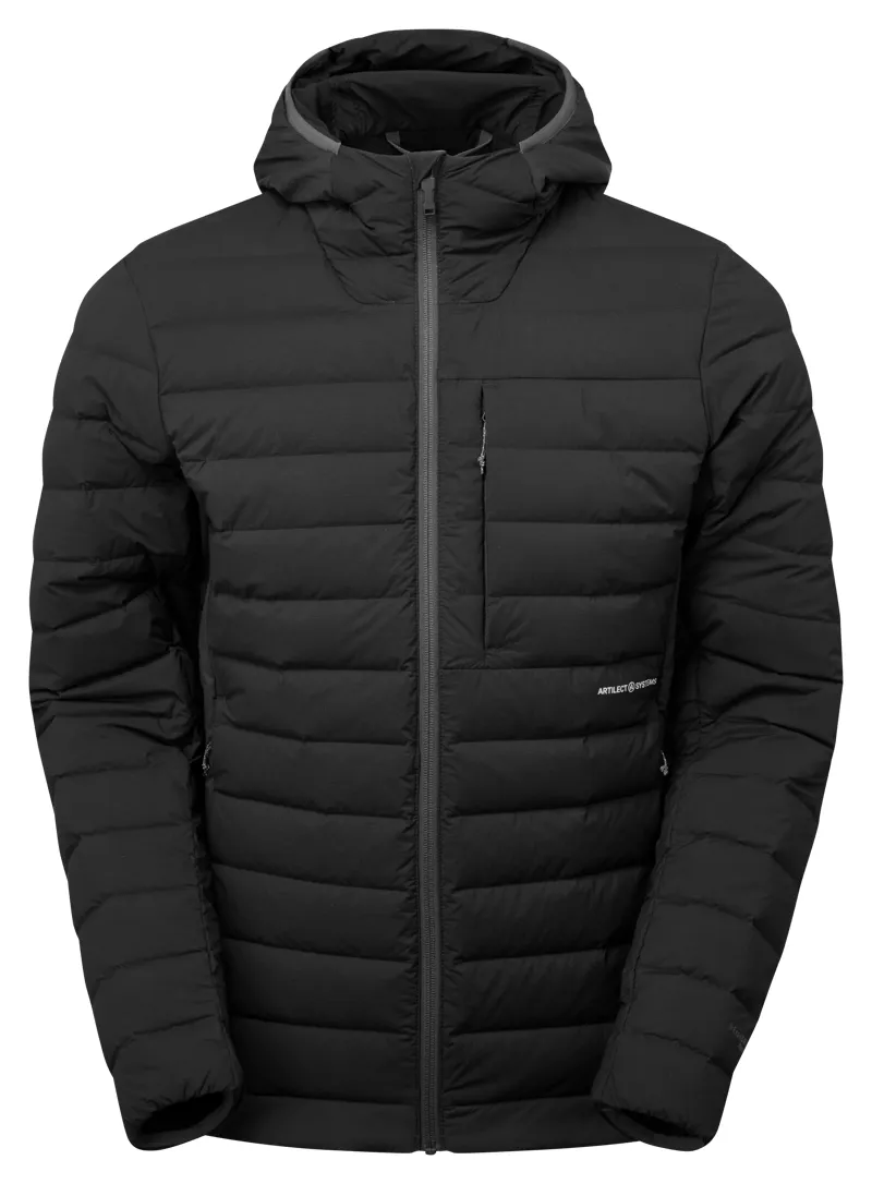 Artilect Mens Divide Fusion Stretch Hoodie Black